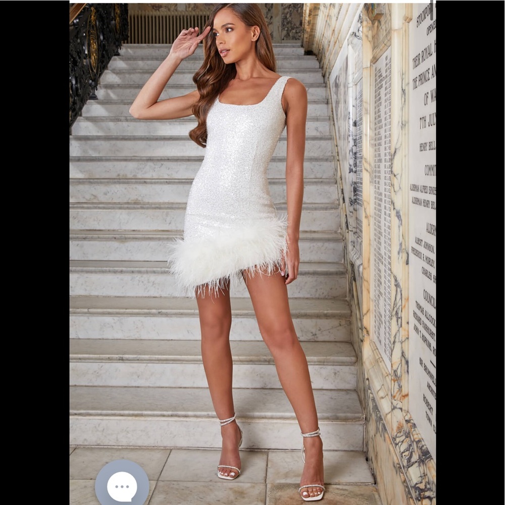 Nadine Merabi EVIE WHITE DRESS